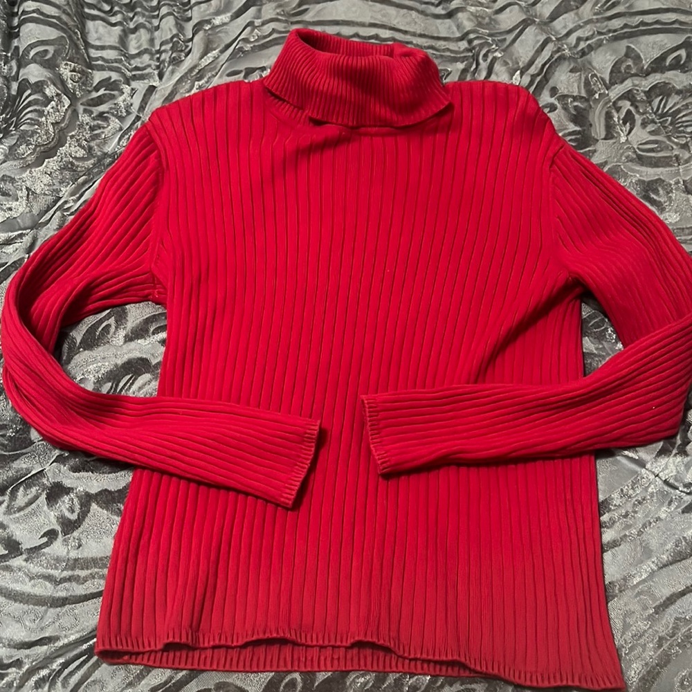 Talbots red Women’s turtleneck sweater size Small